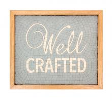 Typographical Mosaic; words "Well" and "Crafted"