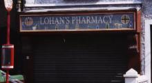 mosaic, shop sign, Alison Mac Cormaic, Lohan's Pharmacy, Prospect Hill, County Galway