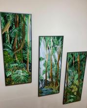 Rainforest Glassart Mosaic Panel Triptych